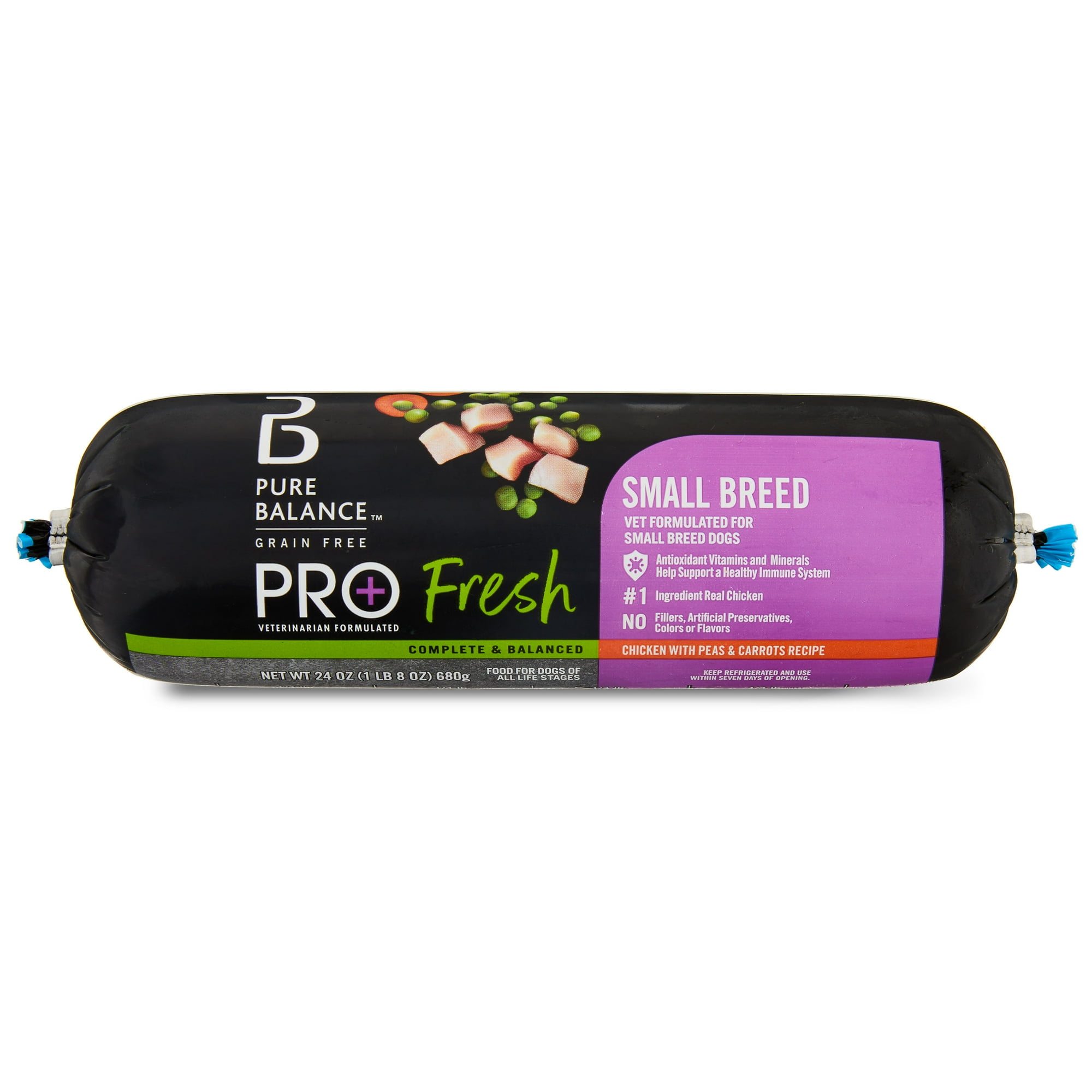 Pure Balance Pro+ Fresh Small Breed Food, Chicken with Peas & Carrots Recipe, 24 oz