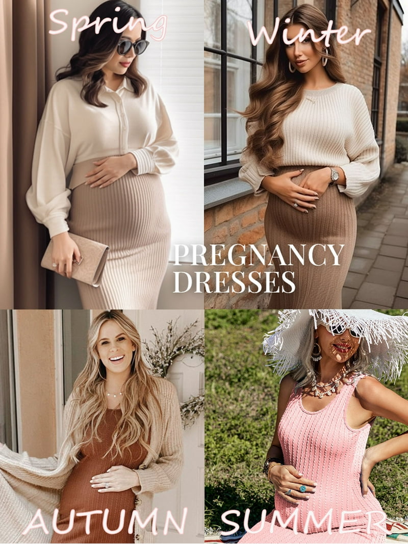 white christmas dresses Angel Maternity Margot Maternity Shirred Dress in Light Blue main image 0