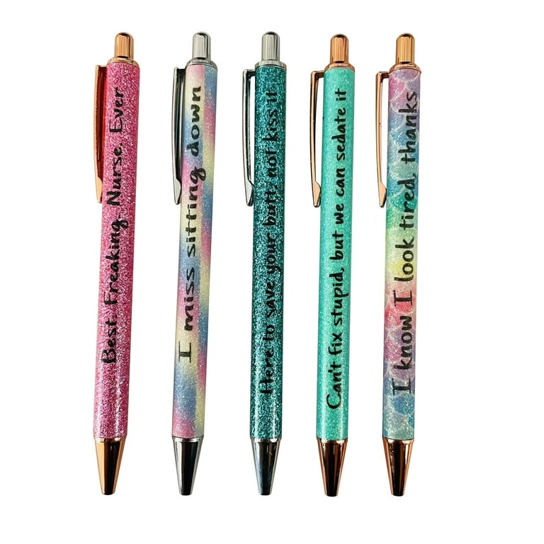 BKFYDLS School Supplies Clearance Funny Pens, Funny Pens Swearing Everyday  Ballpoint Pen Set, Weekday Flash Ballpoint Pen Set, Funny Flash Ballpoint