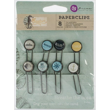 Seashore Typewriter Key Paper Clips, 2", 8pk