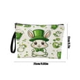 thumbnail image 3 of CaiYueKe St. Patrick's Day Makeup Bag Cosmetic Organizer Travel Toiletry Pouch Easter Bunny Doll Cute Holiday Party Favor Plastic Waterproof Portable Storage Bag for Women Ladies Fashion Accessories, 3 of 7