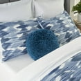 thumbnail image 2 of Mina Victory Shag 14x14" Contemporary Fabric Lush Yarn Throw Pillow in Teal Blue, 2 of 6