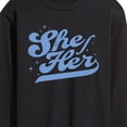 thumbnail image 3 of Instant Message - She Her - Men's Long Sleeve T-Shirt, 3 of 6