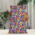 thumbnail image 5 of Naloa The Garden Tricolor Pansy Flower Drawstring Christmas Bags, 3D Xmas Gift Bags, Christmas Wrapping Bags, Xmas Goodie Bags, Treat Pouch Bags, Party Favor Bags-Small, 5 of 9