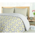 thumbnail image 5 of Ambesonne Geometric Duvet Cover Sets, Tile Style Squares, 2-Queen, Pale Yellow Pale Grey, 5 of 7