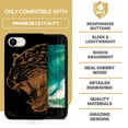 thumbnail image 7 of Case Yard Wooden Case for iPhone-SE Soft TPU Silicone cover Slim Fit Shockproof Wood Protective Phone Cover for Girls Boys Men and Women Supports Wireless Charging Roaring Tiger Design, 7 of 7