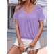 thumbnail image 5 of Camisetas Casuales de Verano para Mujer, Camisetas de Corta con Cuello en V, Color , Talla M, 5 of 7