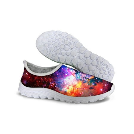 

Woman Flats Casual Shoes For Women Loafers Colorful Galaxy Pattern Ladies Mesh Outdoor Sneaker Slip on Shoes Flat Footwear 2024