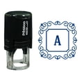 thumbnail image 1 of Printtoo Alphabet A Monogram Initial Square Swirl Border Self Inking Rubber Stamp Office Stationary, 1 of 7