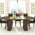 thumbnail image 2 of Blotout 70.9 Inch Oval Wood Strip Base Dining Table for 6-8 People,Modern Farmhouse Table for Kitchen & Dinner & Reception Room, 2 of 8