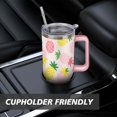 thumbnail image 7 of Mug with Handle and Straws 40 oz Vacuum Insulated Pineapple Travel Mug Birthday Present for Women Girls Daughter Mom Gifts for Him/Her Coffee Mugs, 7 of 7