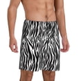 thumbnail image 2 of Fuzoiu Zebra Print Pajama Shorts for Men, Men's Pajama Bottoms,Mens Lounge Sleepwear,Pajama Pants with Pocket-Medium, 2 of 6