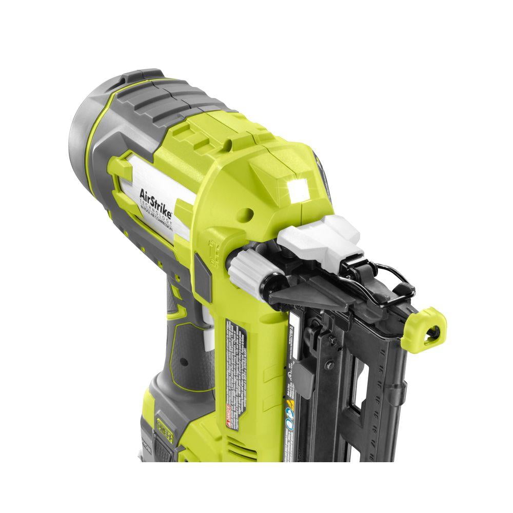 RYOBI ONE+ 18V 16-Gauge Cordless AirStrike Finish Nailer with 1.5 Ah  Battery and Charger P326KN - The Home Depot