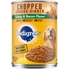 Pedigree Chopped Ground Dinner Adult Canned Wet Dog Food, Turkey & Bacon Flavor, 13.2 Oz. Can