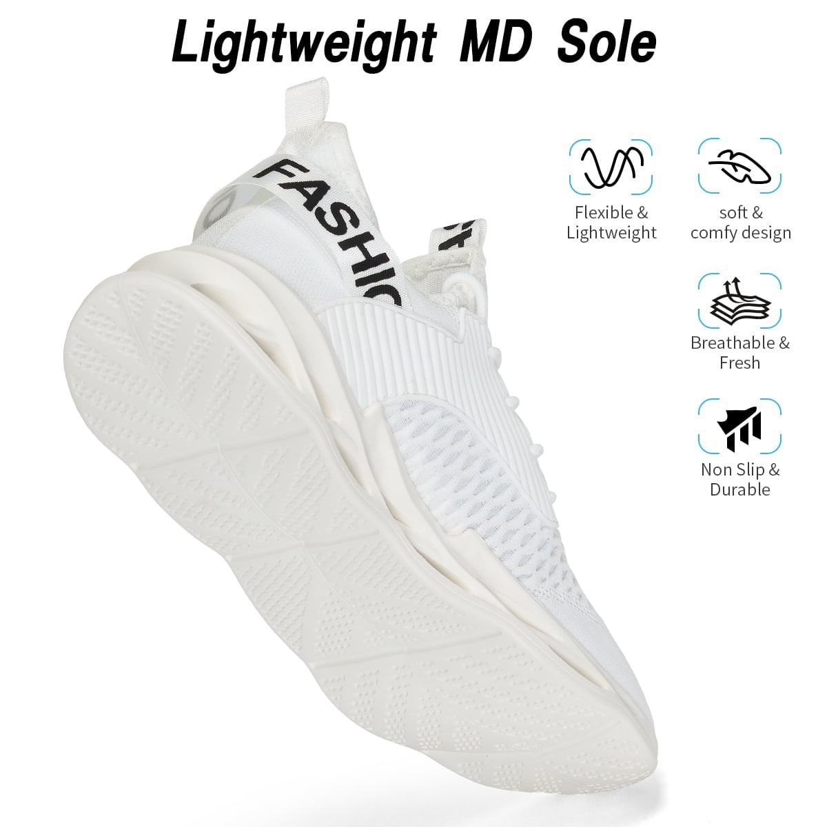 ZUTY Womens Training Running Shoes Breathable Non Slip Fashion Sneakers for Gym Workout Tennis Walking Sports White 9