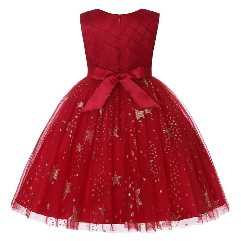 LUOGENLI Dresses For Girls 8-10 Blue Kids Girls Summer Dress