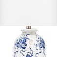 thumbnail image 3 of Benzara BM241221 Table Lamp with Floral Pattern Ceramic Vase Base, White, 3 of 5