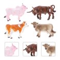 thumbnail image 3 of Mini Vache 4 Pcs Mini Simulation Ornements Animaux Sauvages Jouets pour Enfants, 3 of 8