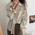 thumbnail image 1 of Women Spring Autumn Long Sleeve Striped Shirts Fashion Basic Elegant Blouses, 1 of 10