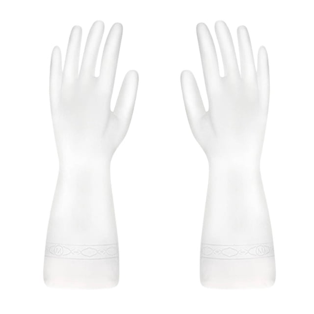 Guantes de Goma Reutilizables de Manga Larga, 30 Cm, Ideales para La Limpieza Del Hogar: Lavar Platos, Jardinería, Pintura, Cuidado de Mascotas y Tareas Multiusos. Agarre Antideslizante.