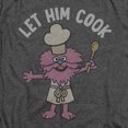 thumbnail image 2 of Sesame Street Gonger Let Him Cook Unisex Adult Heather T Shirt, Charcoal Heather, X-Large, 2 of 3
