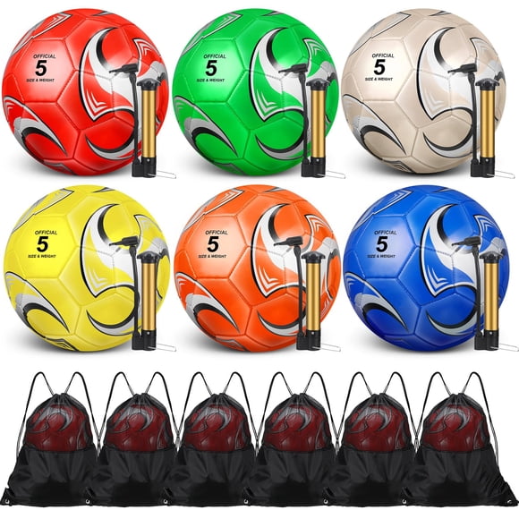 Set de 6 balones de fútbol Ceenna, tamaño 5, con zapatos de tacón y bolsas