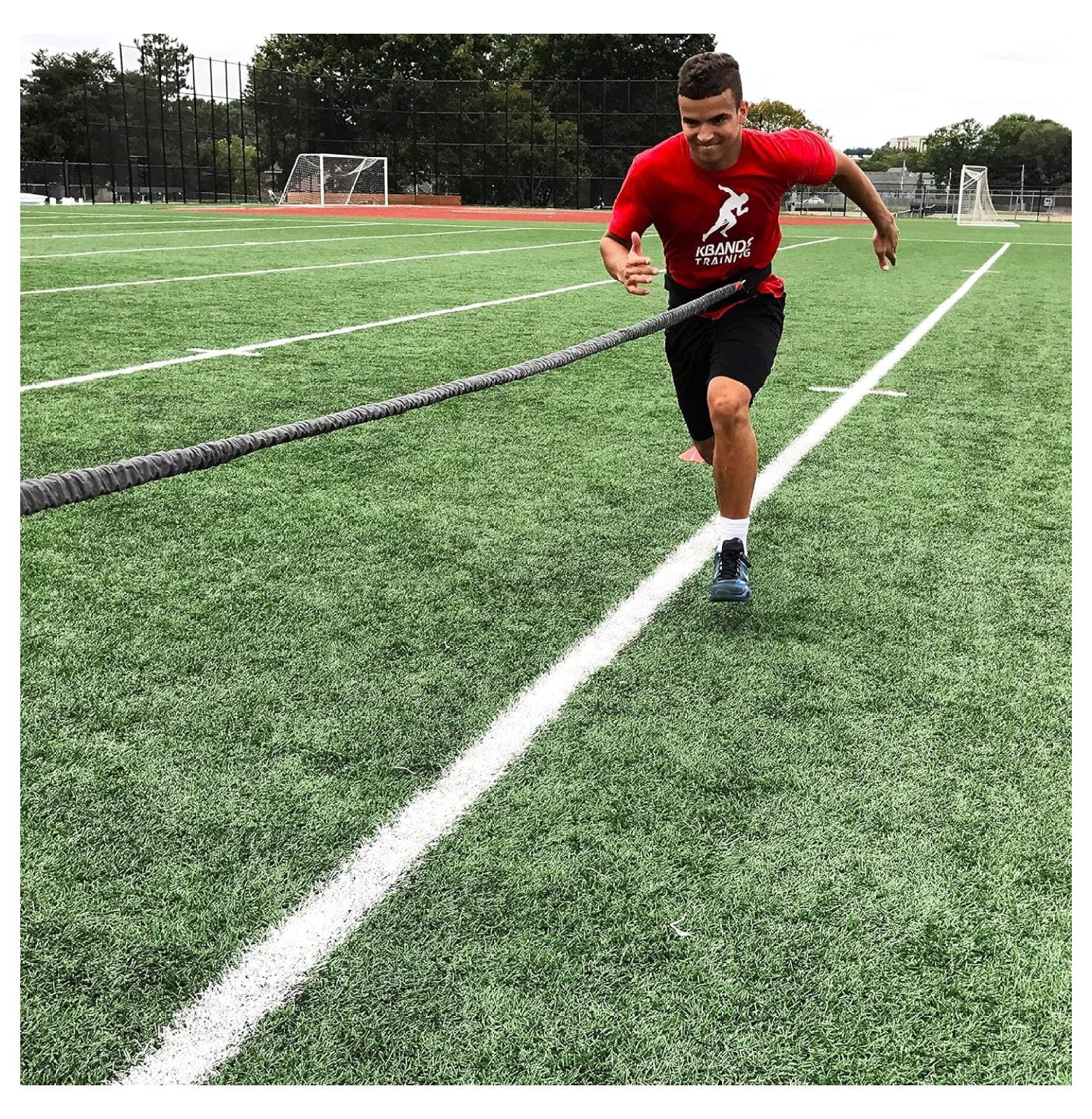Kbands Reactive Stretch Cord - Speed & Agility Trainer, Adjustable Belt, Resistance Bands, Overspeed Acceleration, Vertical Jump Training