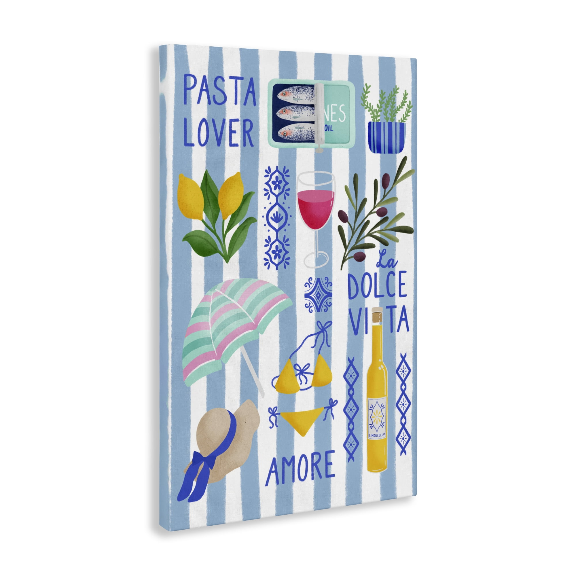 Stupell Industries Pasta Lover Mediterranean Canvas Wall Art, design by Metka Hiti