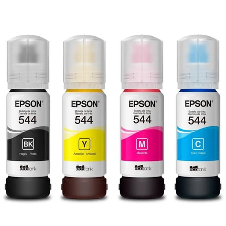 EPSON 544 Ink bottles (Black, Yellow, Magenta, Cyan)