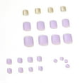 Solid Color Matte False Toe Nails Chic Press on ToeNails Short Square
