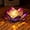 Hollow Purple, variant on Waitmin LED Solar Lights, Crackle Glass Lotus Decoration, Waterproof Metal Flower for Patio, Lawn, Pathway