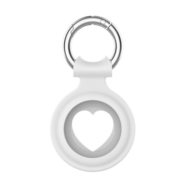 Funda protectora de silicona para rastreador, soporte para Airtags, accesorios localizadores blanco
