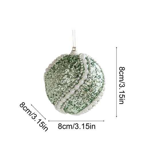 Deeceymbur Foam Christmas Ball Green Ornament Single Christmas Tree Decoration Home Decor Party Supplies
