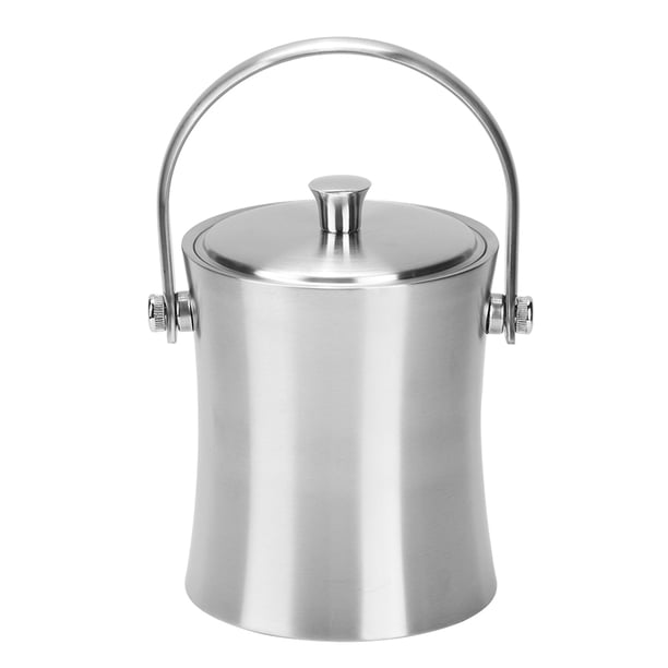 Cubo de Hielo de Acero inoxidable, 1L Silver Hoice Barrel, Restaurante para la Fiesta de la para Bar