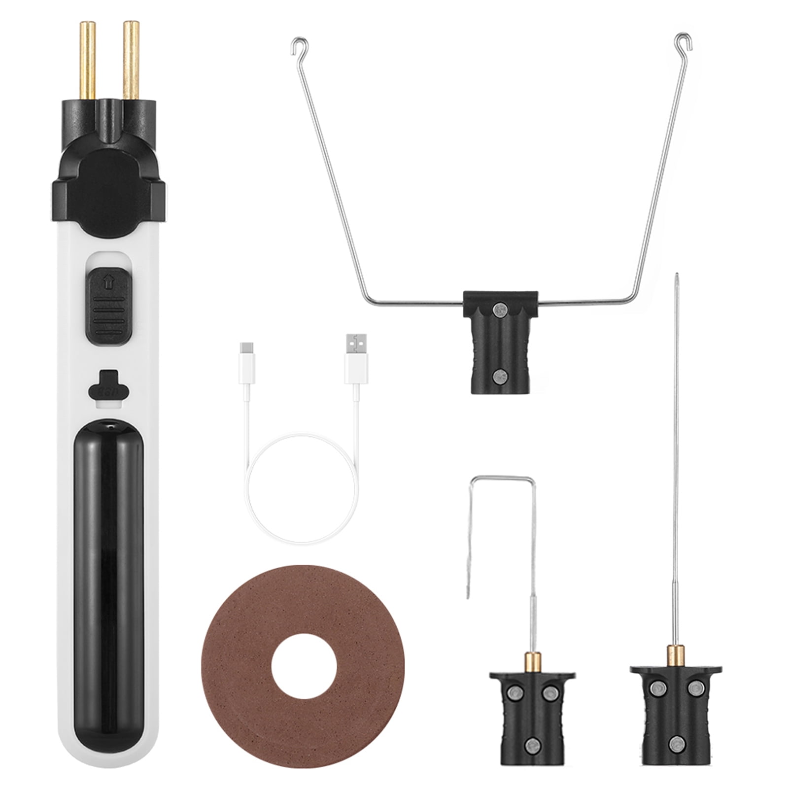 Light Portable Cordless Foam Cutter Hot Wire Foam Cutter Pen Styrofoam Cutting Tools Kit Electronic Soldering Kit Multifunctional Engraving Pen 5 Seconds Heating-Up With LED Light