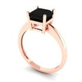 thumbnail image 2 of Solitaire Engagement Ring for Women - 1.5ct Natural Onyx in 14K Rose Gold Promise Ring, 2 of 6