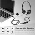 thumbnail image 6 of Callez Wired USB Headset, Stereo Headphones with Noise Cancelling for PC Laptop Call Center, 6 of 9