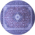 thumbnail image 1 of Ahgly Company Indoor Round Medallion Blue Traditional Area Rugs, 8' Round, 1 of 4