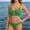 Green, variant on Two Piece Bathing Suits for Women Swim Tops Women and Swim Bottoms Summer High Cut Swimsuit for Women Tummy Control Sleeveless Eyelet Regular Fit Bathing Suits
