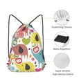 thumbnail image 5 of XMXT Unisex Drawstring Backpack for Women Men, Colorful Cartoon Elephant Waterproof Gym Bag String Bags for Shopping Sport Travel, m, 5 of 8