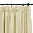 thumbnail image 3 of TWOPAGES 42 W X 63 L 100% Dupioni Silk Curtain Pinch Pleat Header Light Filtering Drape for Bedroom, 1 Panel, Pearl, 3 of 5