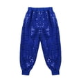thumbnail image 5 of Eandarui Kids Boys Girls 2PCS Shiny Sequins Hip-hop Jazz Street Dance Outfit Long Sleeves Hooded Top Blue 130, 5 of 7