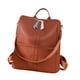 thumbnail image 4 of Mochila escolar multiusos, elegante, resistente al desgarro, compacta, convertible y ligera. Marrón, 4 of 9