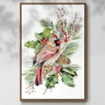 thumbnail image 2 of Cardinal Holly Christmas Collection B - Framed Gallery Wrapped Holiday Canvas - 25 x 37 - Rosewood Frame, 2 of 8