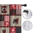 thumbnail image 4 of Blackout Kids Curtains,Red Plaid Dog Jigsaw Puzzle Childrens Insulated Curtains Set Of 2,Bedroom Essentials,Toddler Room Decor 52x84in(132x213cm), 4 of 4