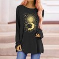 thumbnail image 1 of Tunique pour Femme Grande Taille à Manches Longues T-shirts à Col Rond T-Shirt Graphique d'Été Blouse, 1 of 6