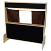 Deluxe Puppet Theater with Flannelboard and Brown Curtains