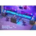 thumbnail image 3 of SEDETA L Shaped Gaming Desk, 78 Inch Large Computer Desk with Drawers and Cabinets, Corner Gaming Desk with Power Outlet & LED Light, Writing Desk with Display Cabinet for Home Office, Black, 3 of 7