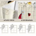 thumbnail image 5 of Swag Valance Curtains for Windows, Gnomes Light Filtering Kitchen Curtains with Rod Pocket, White Yellow Daisy Floral Country Garden Floral Window Treatment Valances for Living Room, 28x36 - 2 PCS, 5 of 9