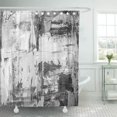 thumbnail image 1 of Cortina de baño ABPHQTO Pintura abstracta en blanco y negro 165x180 cm, 1 of 2